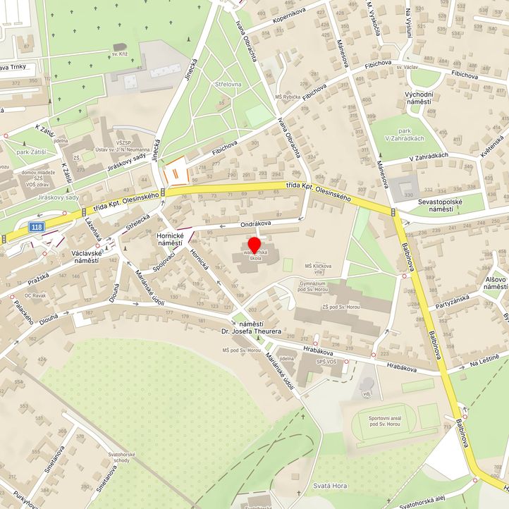 Mapa školy z Mapy.cz