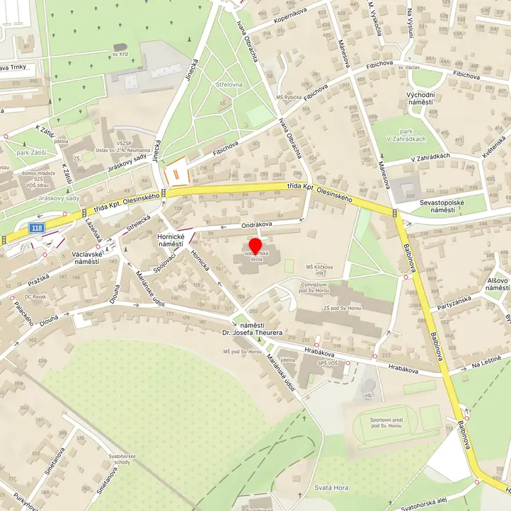 Mapa školy z Mapy.cz
