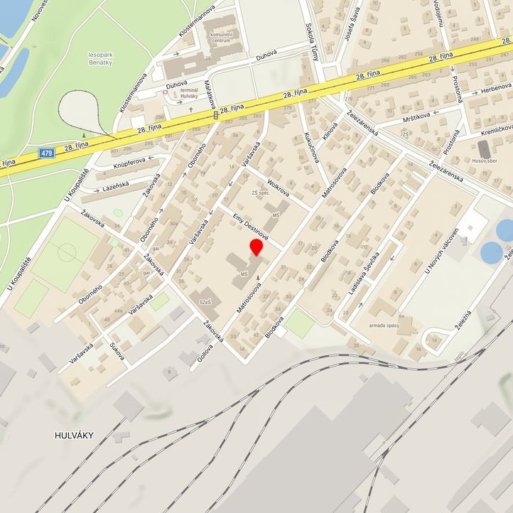 Mapa školy z Mapy.cz