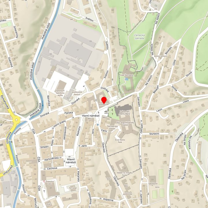 Mapa školy z Mapy.cz