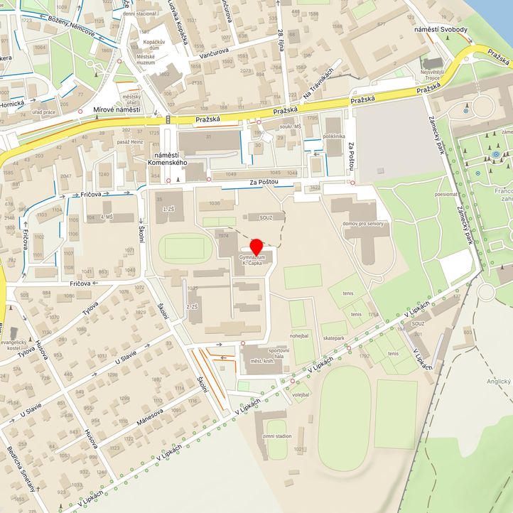 Mapa školy z Mapy.cz