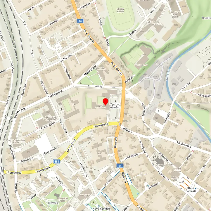 Mapa školy z Mapy.cz