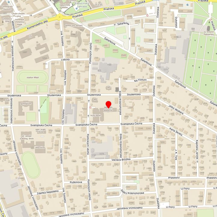Mapa školy z Mapy.cz