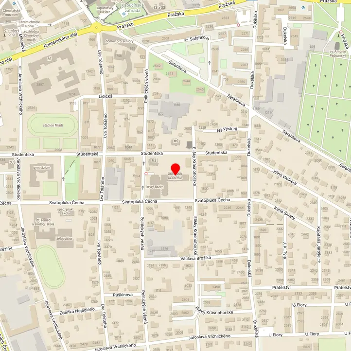 Mapa školy z Mapy.cz