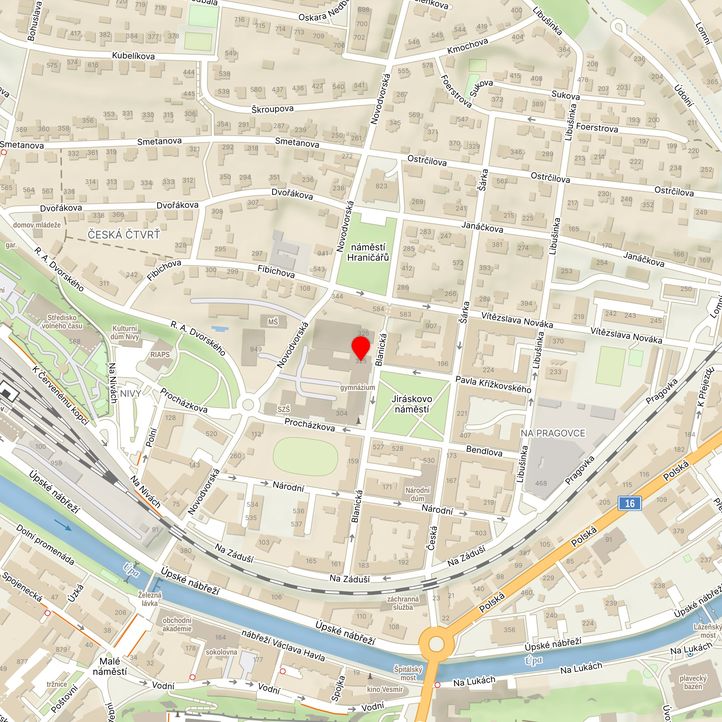 Mapa školy z Mapy.cz