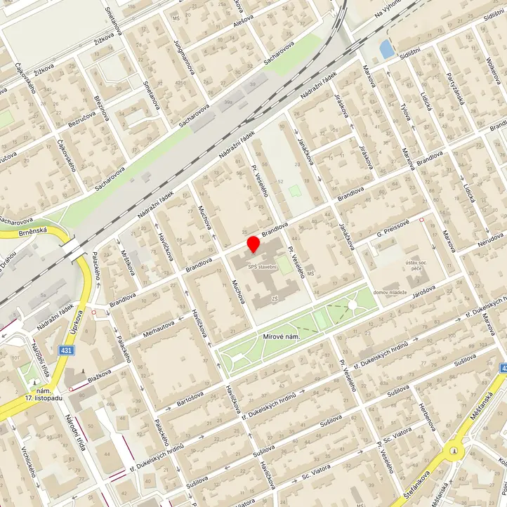 Mapa školy z Mapy.cz