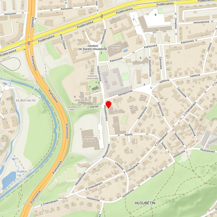 Mapa školy z Mapy.cz
