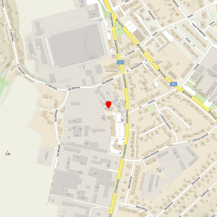Mapa školy z Mapy.cz