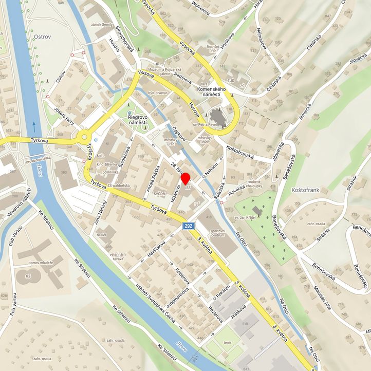 Mapa školy z Mapy.cz