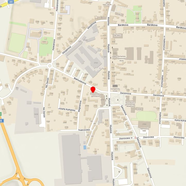 Mapa školy z Mapy.cz