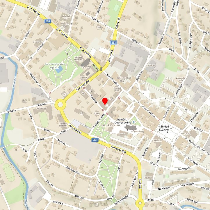 Mapa školy z Mapy.cz