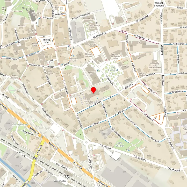 Mapa školy z Mapy.cz