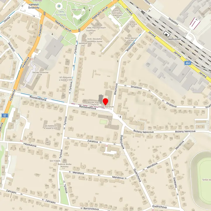 Mapa školy z Mapy.cz