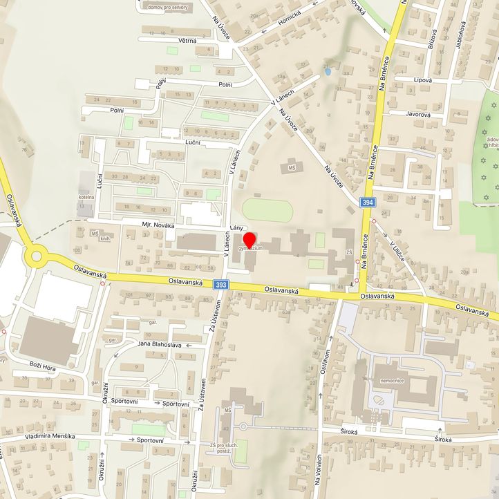 Mapa školy z Mapy.cz