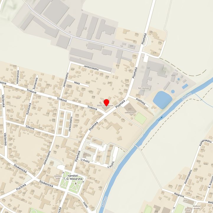 Mapa školy z Mapy.cz