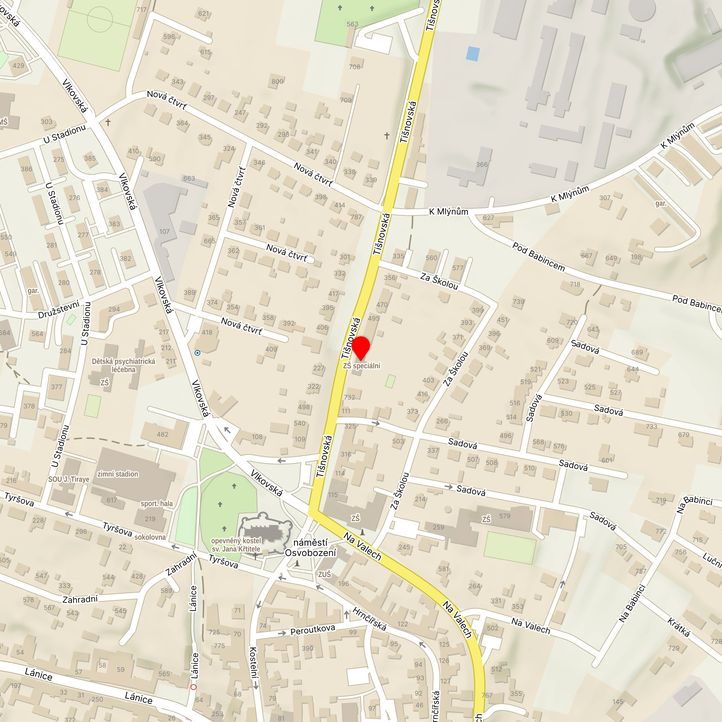Mapa školy z Mapy.cz