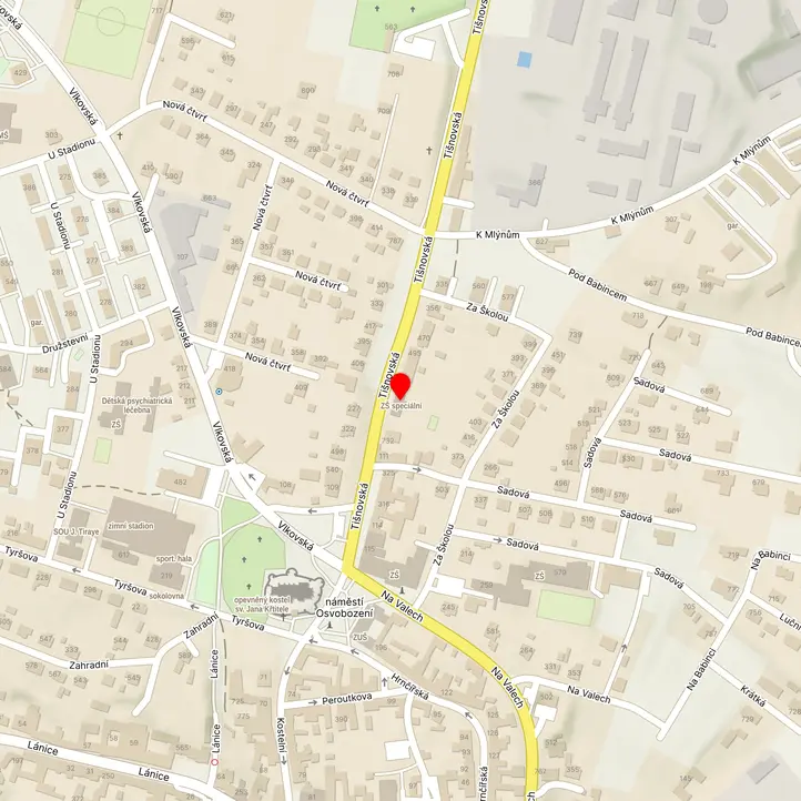Mapa školy z Mapy.cz