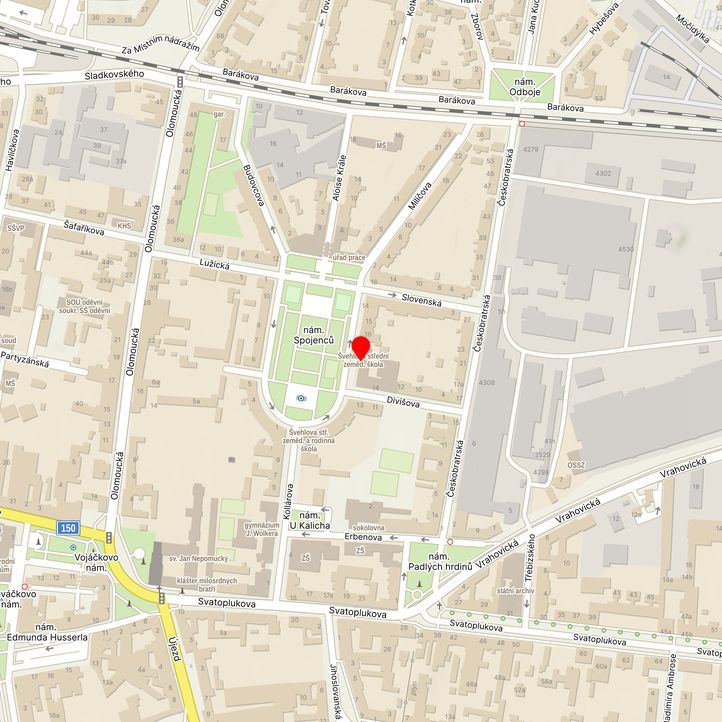Mapa školy z Mapy.cz