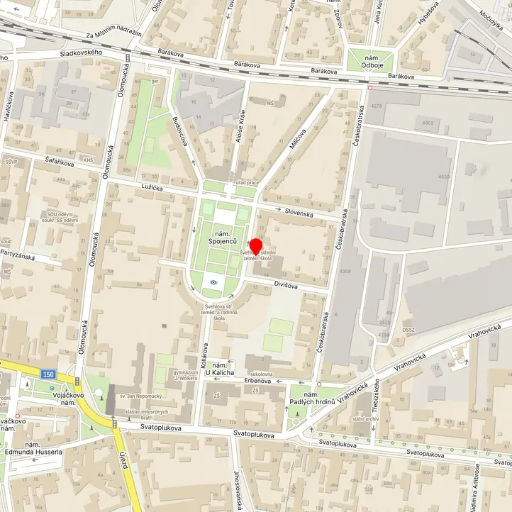 Mapa školy z Mapy.cz