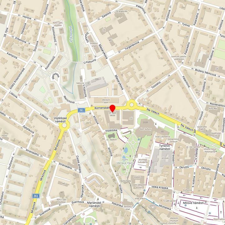 Mapa školy z Mapy.cz