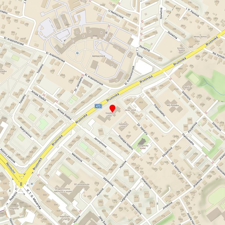 Mapa školy z Mapy.cz