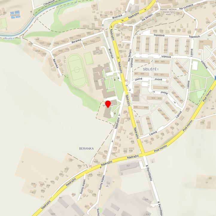 Mapa školy z Mapy.cz
