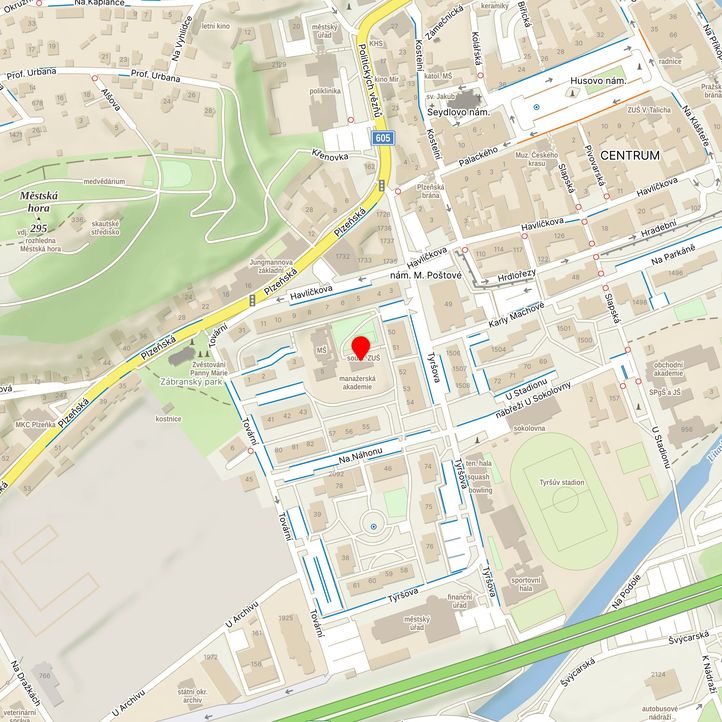 Mapa školy z Mapy.cz