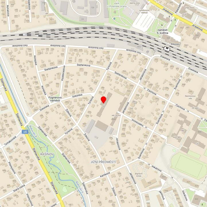 Mapa školy z Mapy.cz