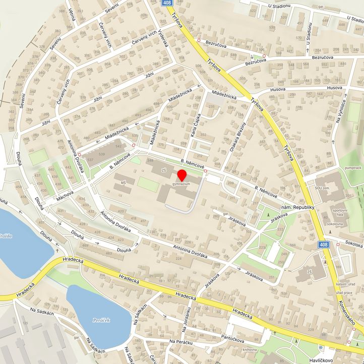 Mapa školy z Mapy.cz
