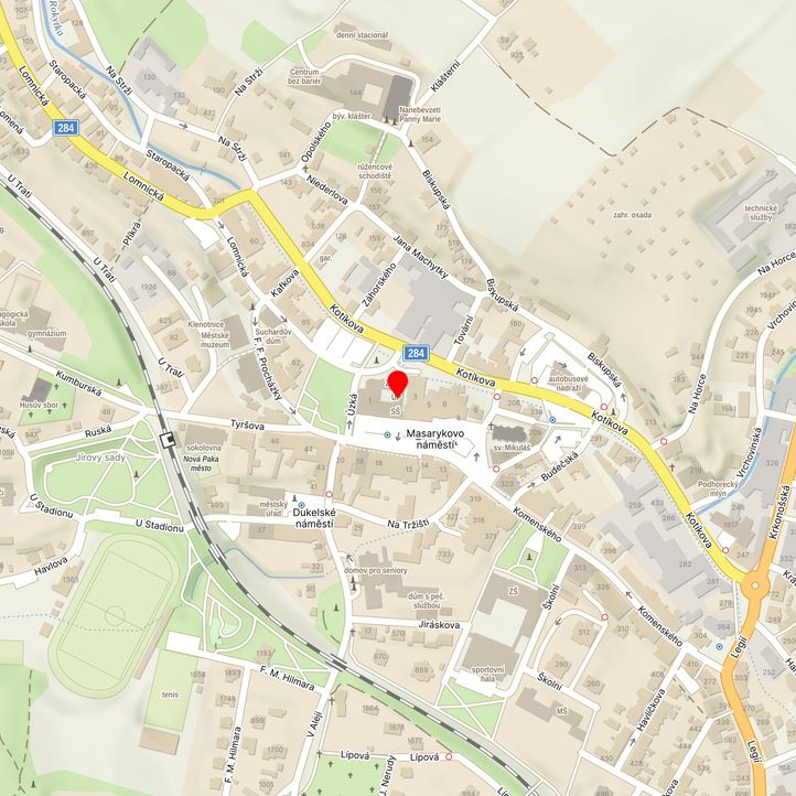 Mapa školy z Mapy.cz