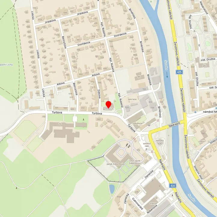 Mapa školy z Mapy.cz