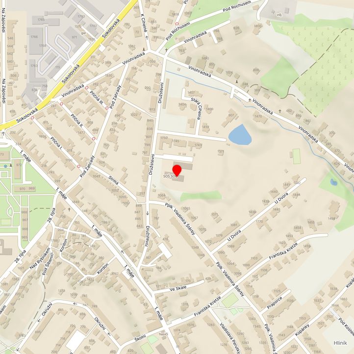 Mapa školy z Mapy.cz