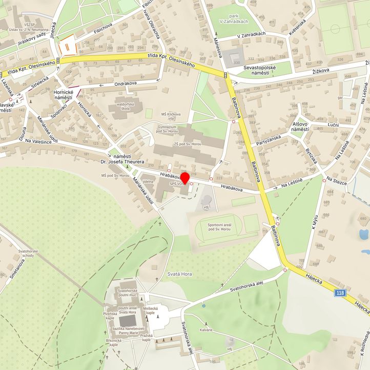 Mapa školy z Mapy.cz