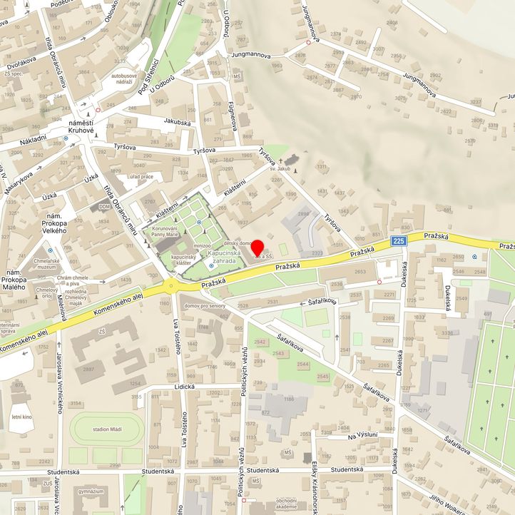 Mapa školy z Mapy.cz