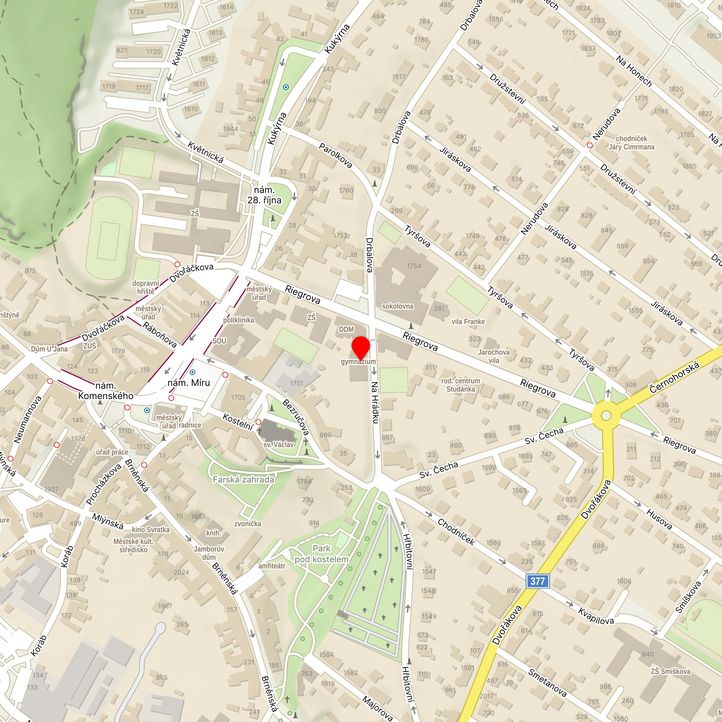 Mapa školy z Mapy.cz