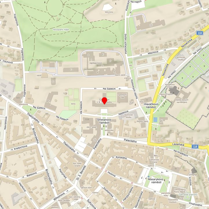 Mapa školy z Mapy.cz