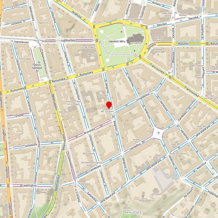 Mapa školy z Mapy.cz