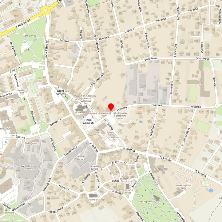 Mapa školy z Mapy.cz