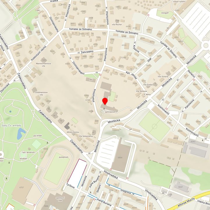 Mapa školy z Mapy.cz