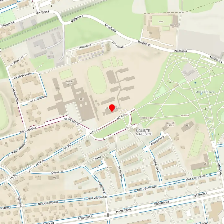 Mapa školy z Mapy.cz