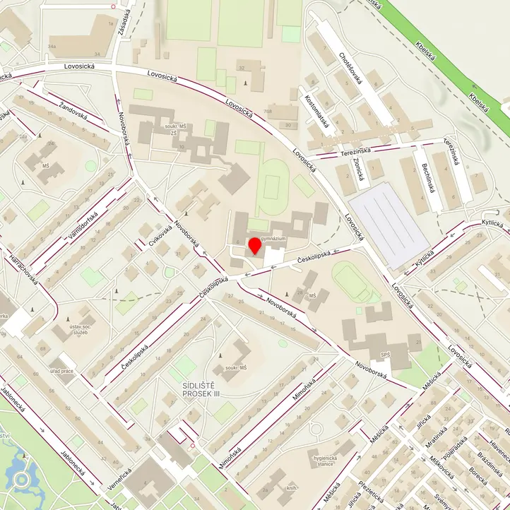 Mapa školy z Mapy.cz