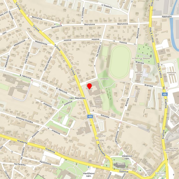 Mapa školy z Mapy.cz
