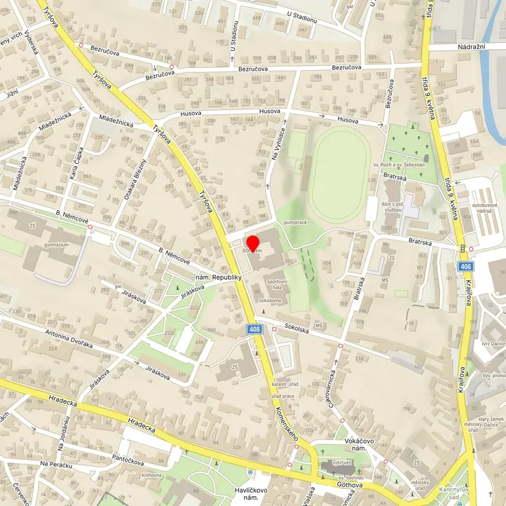 Mapa školy z Mapy.cz