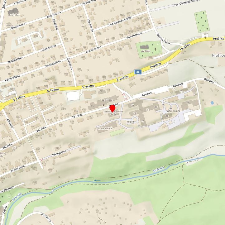 Mapa školy z Mapy.cz