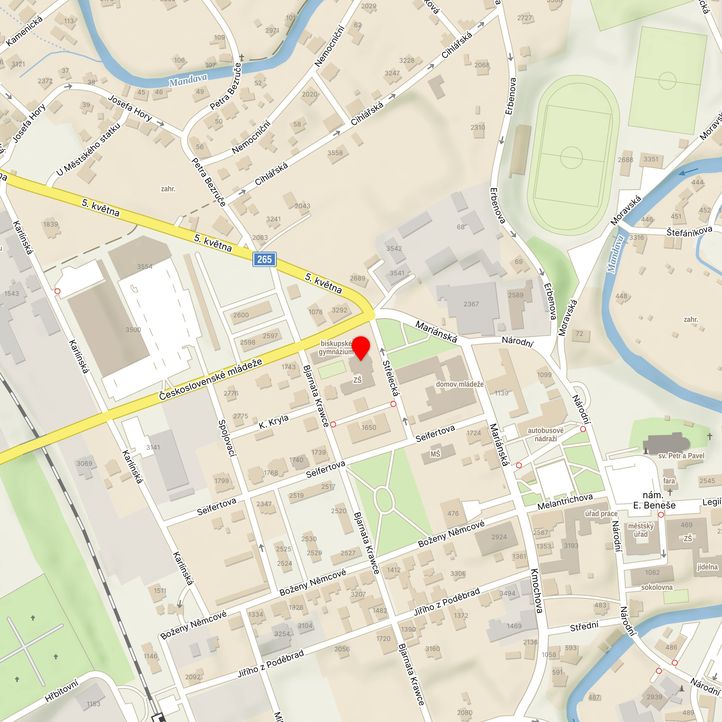 Mapa školy z Mapy.cz