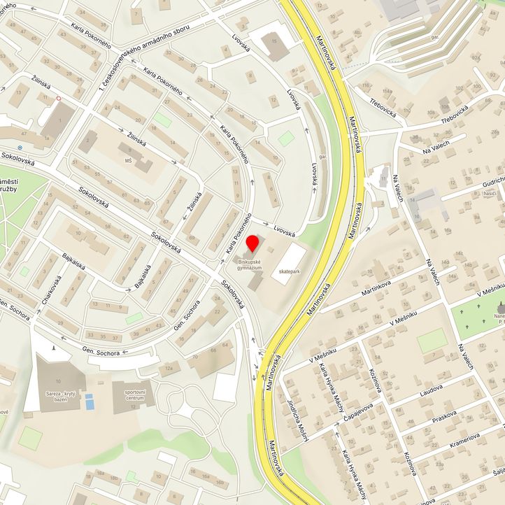 Mapa školy z Mapy.cz