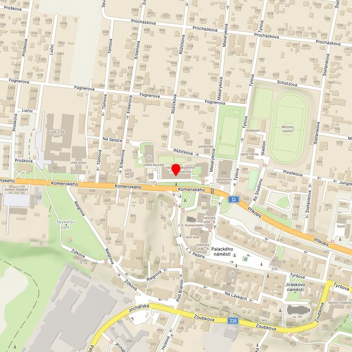 Mapa školy z Mapy.cz