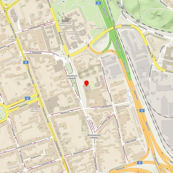 Mapa školy z Mapy.cz