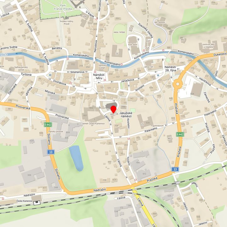 Mapa školy z Mapy.cz