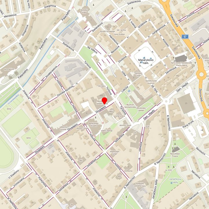 Mapa školy z Mapy.cz